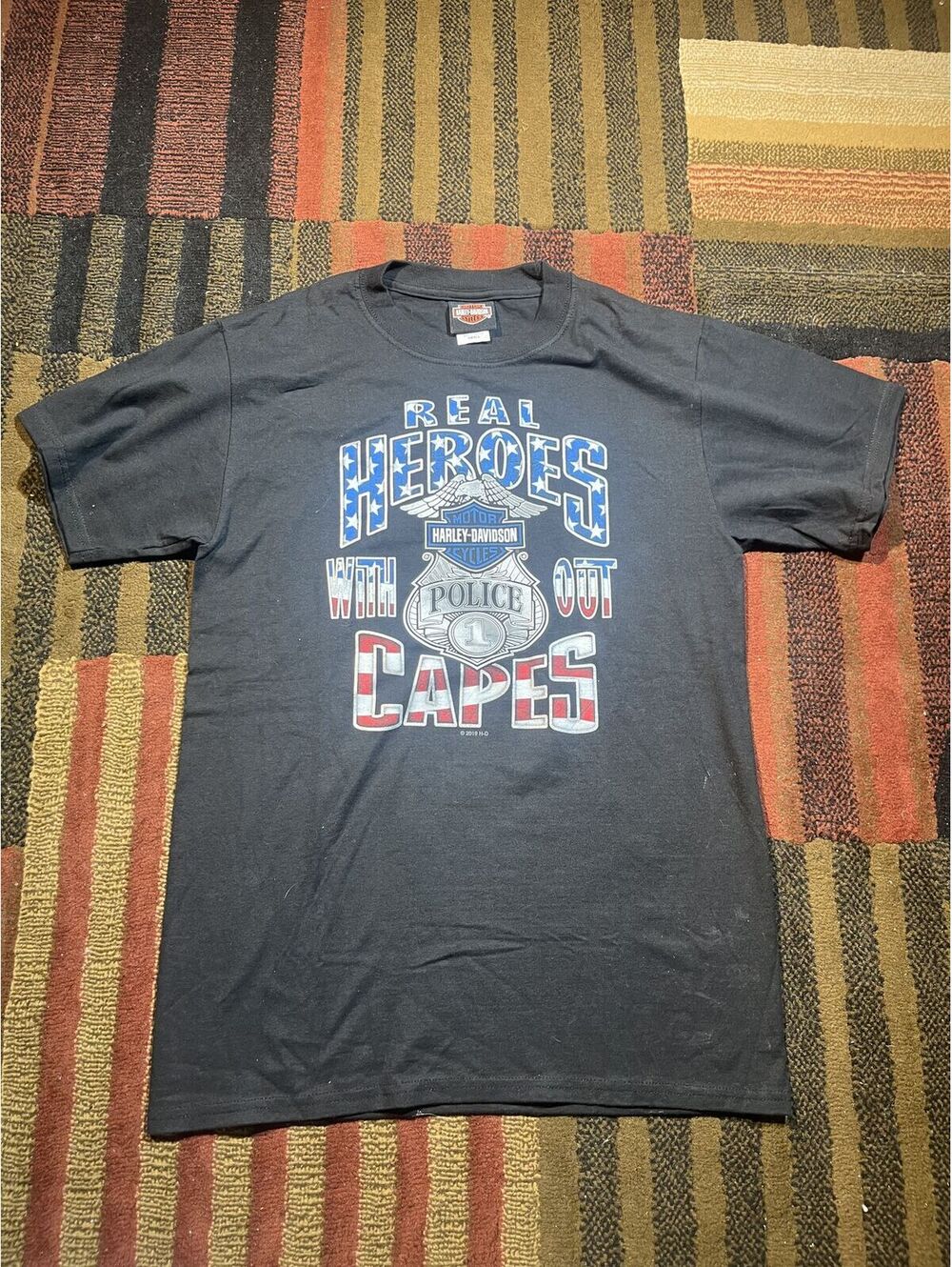 Harley-Davidson Real Heroes Without Capes Police T-Shirt